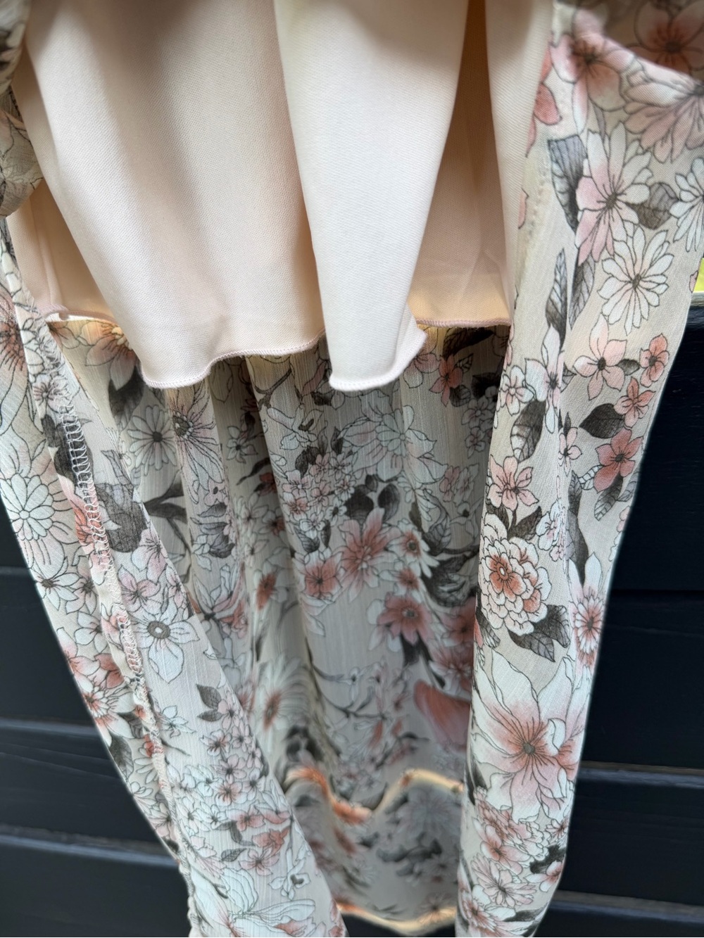 En Focus sz 6P Floral V-Neck Maxi Dress in Blush Half Sleeve- Boho Fairy - Picture 6 of 9